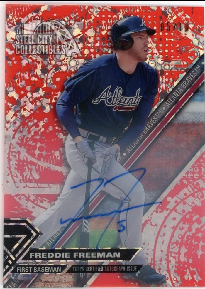 Freddie Freeman [Autograph Red Orbit Diffracto] #FF