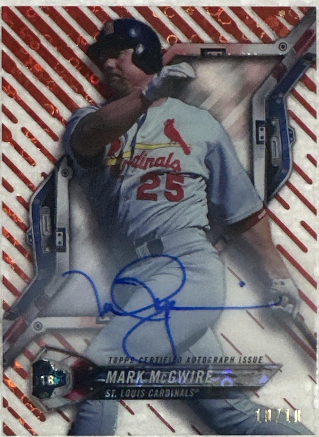 Mark McGwire [Autograph Orange Red Diffractor] #HT-MM