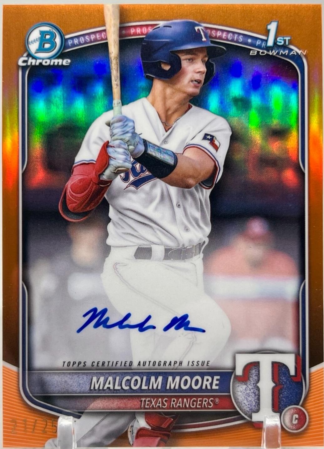 Malcolm Moore [Orange Shimmer Refractor] #CPA-MMO