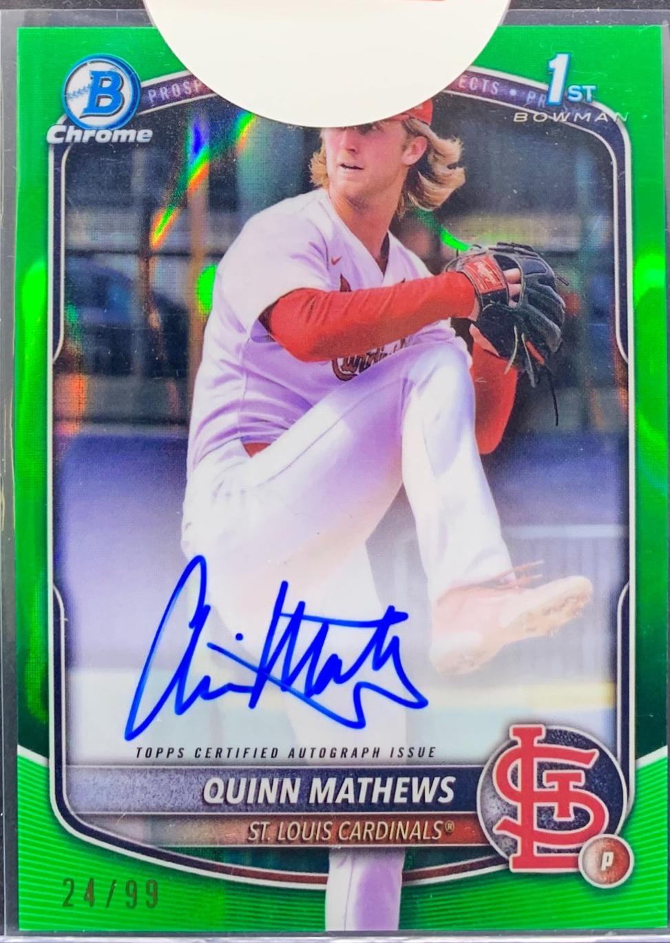 Quinn Mathews [Green Mojo Refractor] #CPA-QM