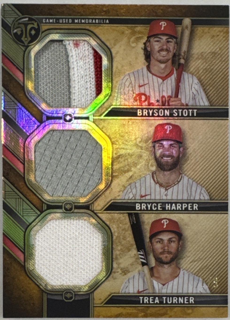 Trea Turner / Bryce Harper / Bryson Stott [Gold] #RCC-SHT