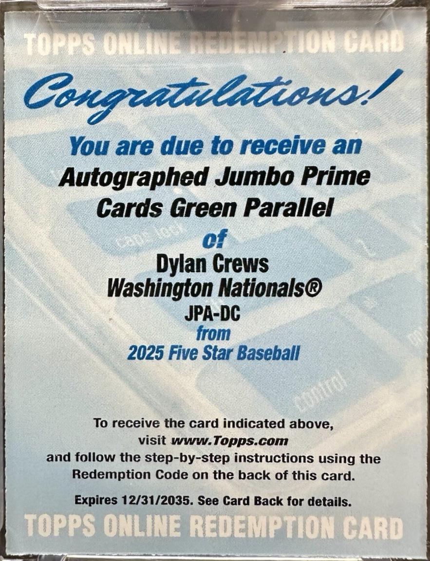 Dylan Crews [Green] #JPA-DC