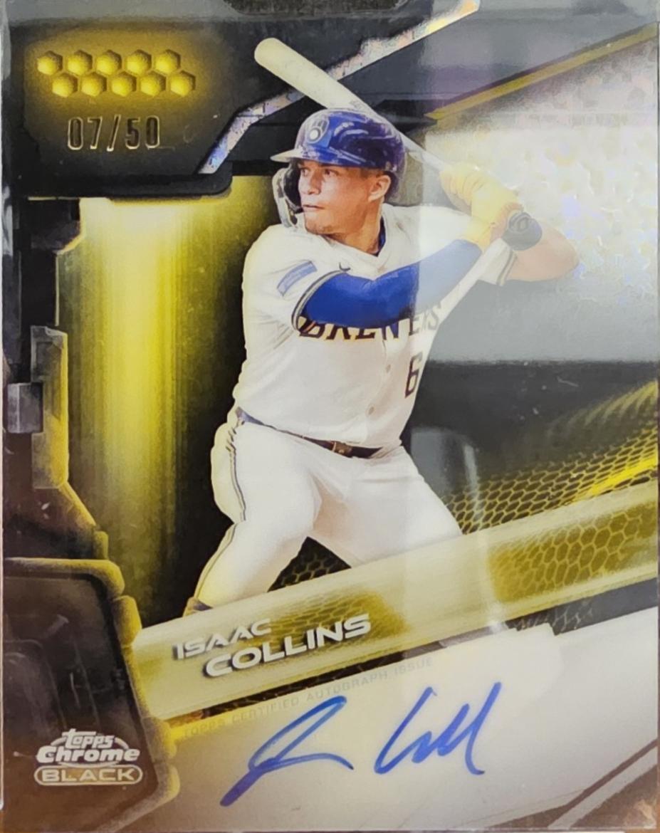 Isaac Collins [Gold Mini-Diamond Refractor] #CBA-IC