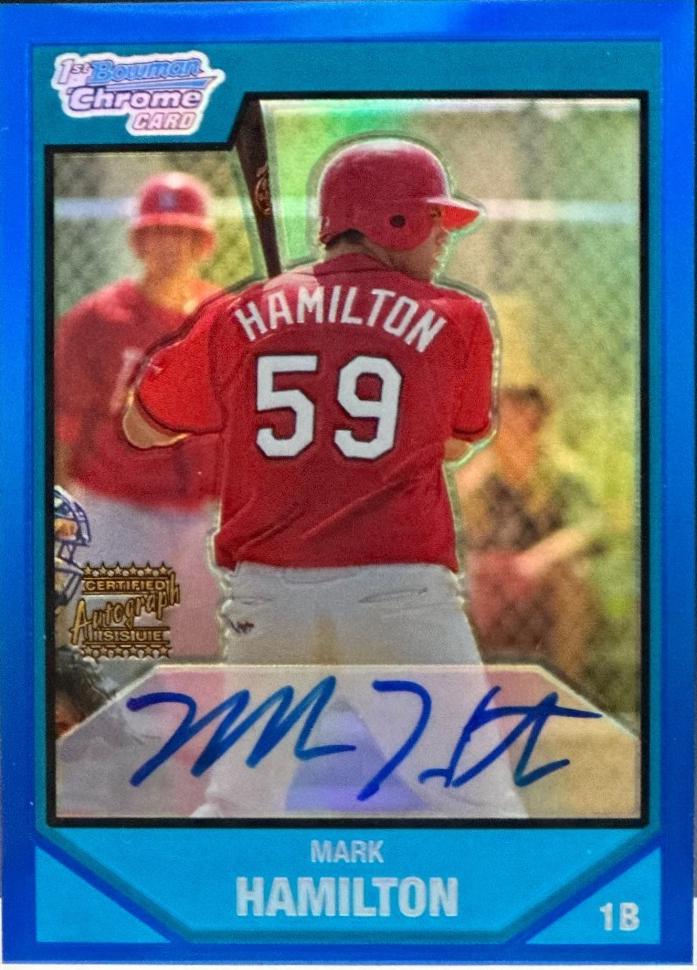 Mark Hamilton [Blue Refractor Autograph] #BC252
