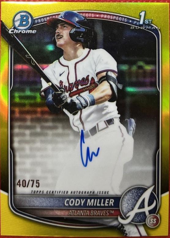 Cody Miller [Yellow Refractor] #CPA-CM