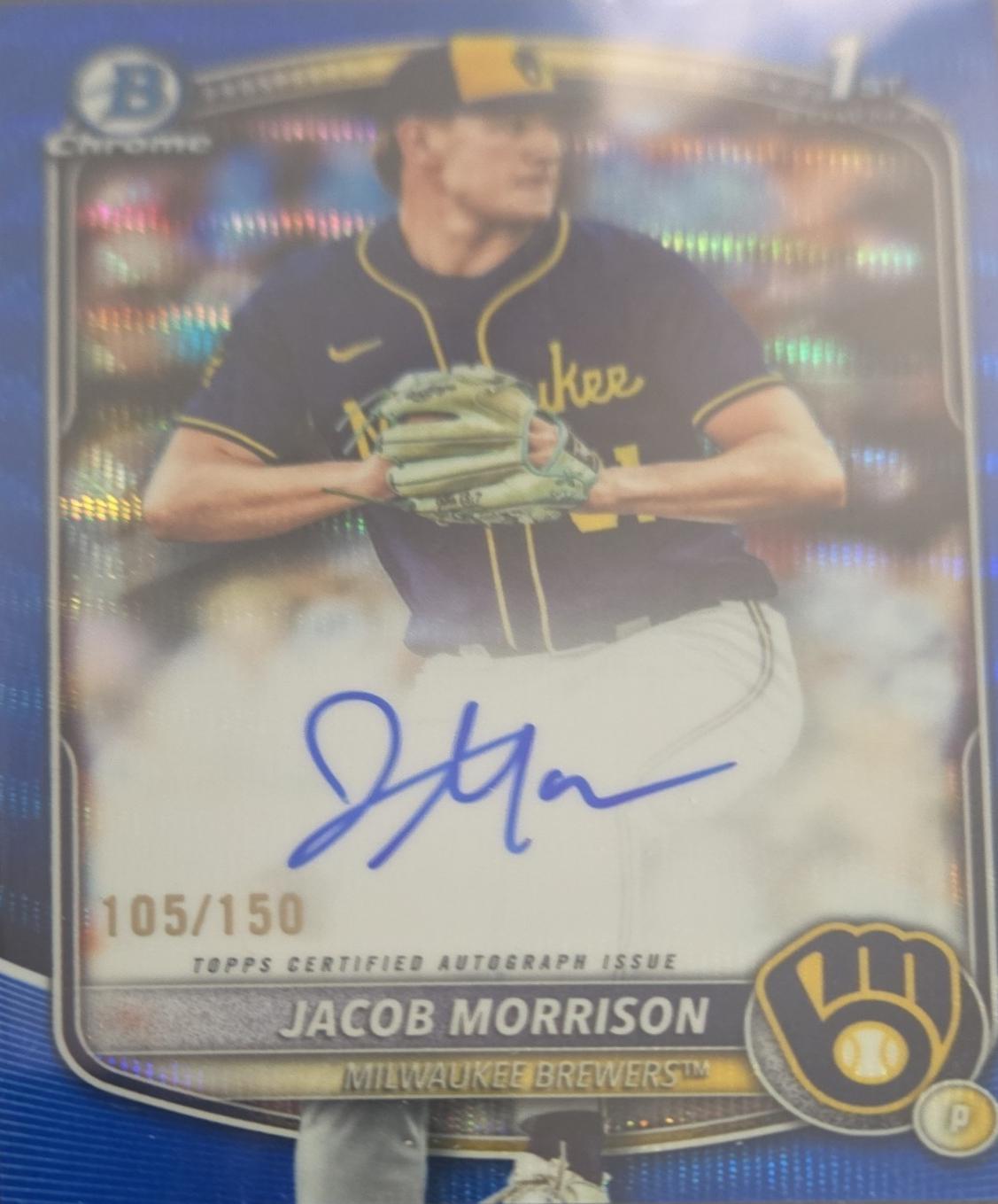 Jacob Morrison [Blue Wave Refractor] #CPA-JMO