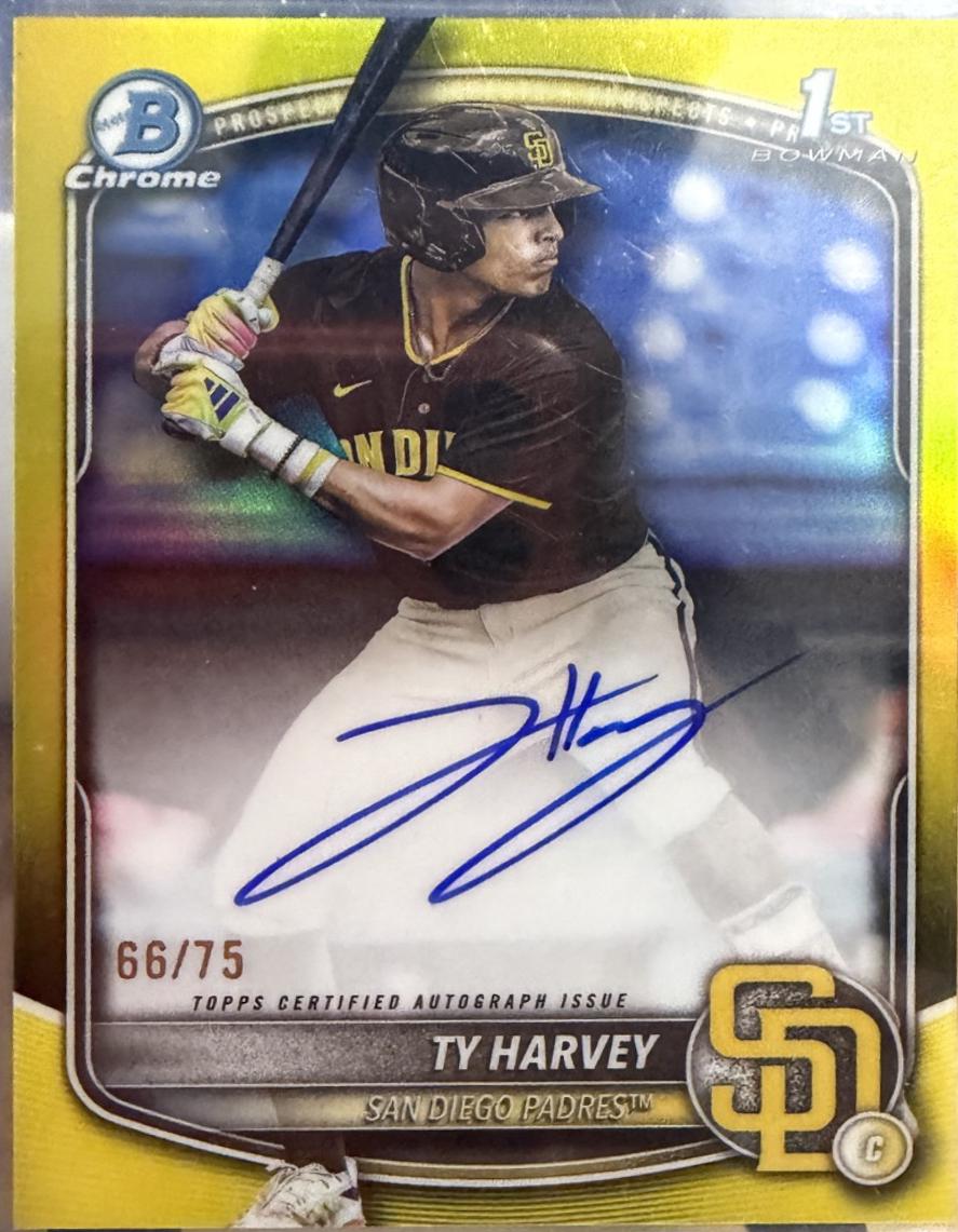 Ty Harvey [Yellow Refractor] #CPA-TH
