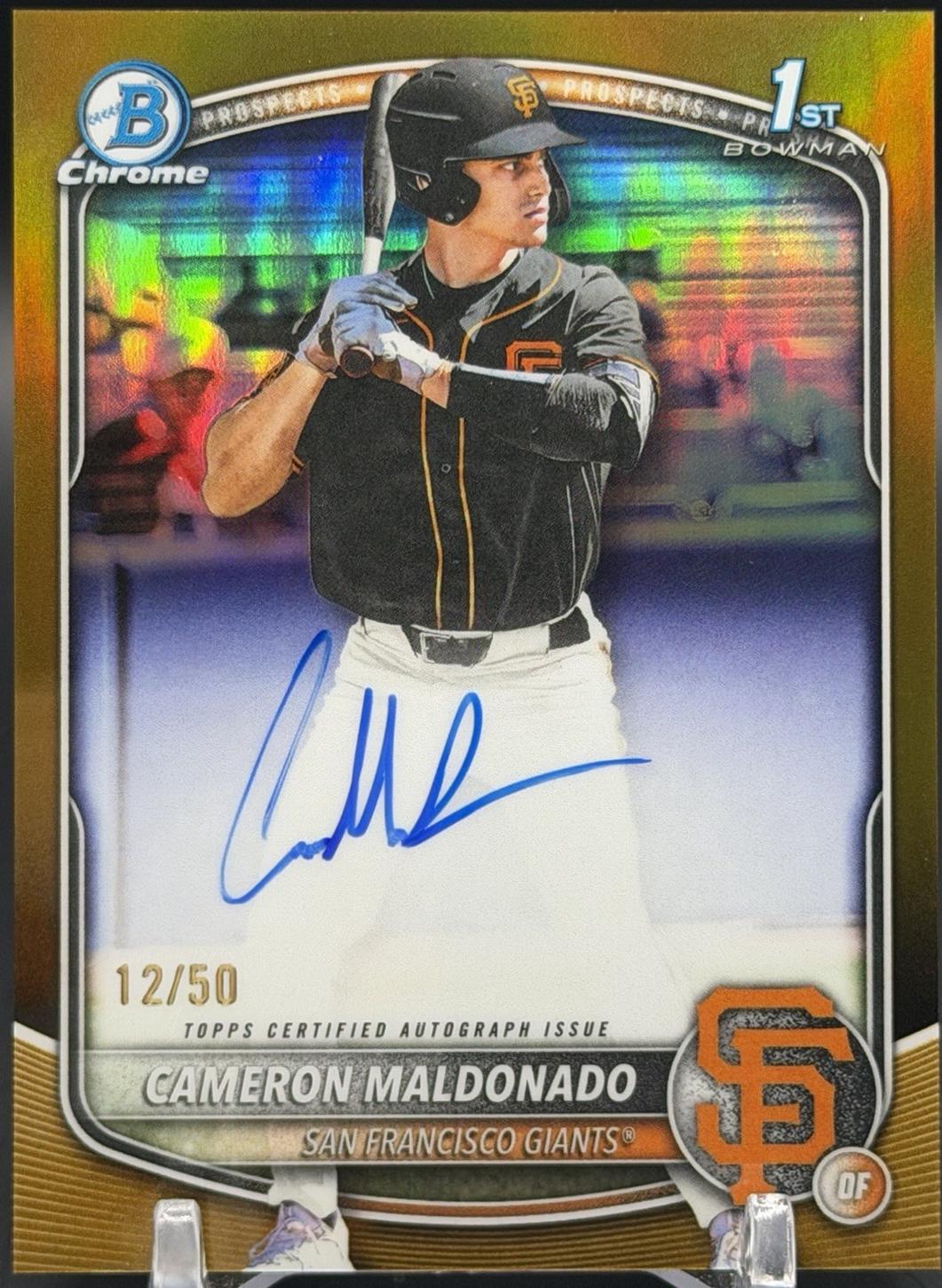 Cameron Maldonado [Gold Refractor] #CPA-CMA