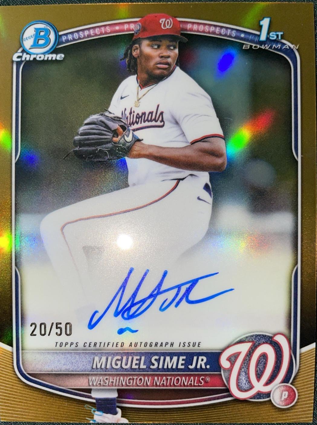 Miguel Sime Jr. [Gold Refractor] #CPA-MS