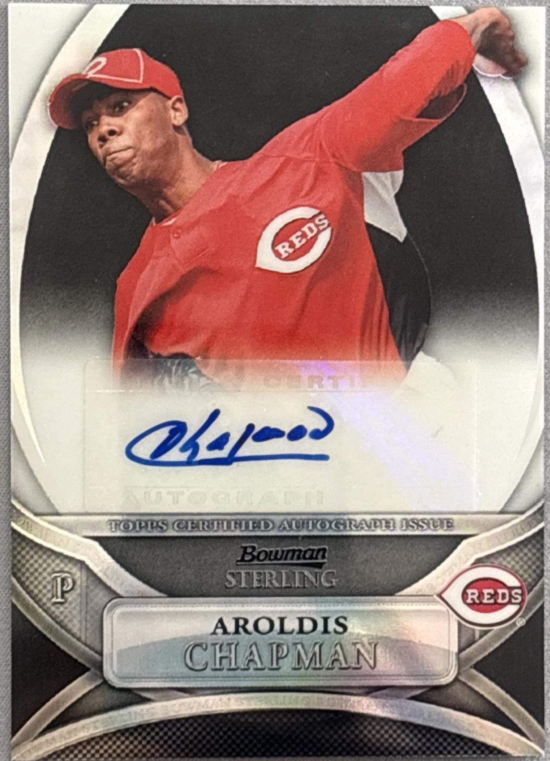 Aroldis Chapman [Autograph Black Refractor] #BSPAC