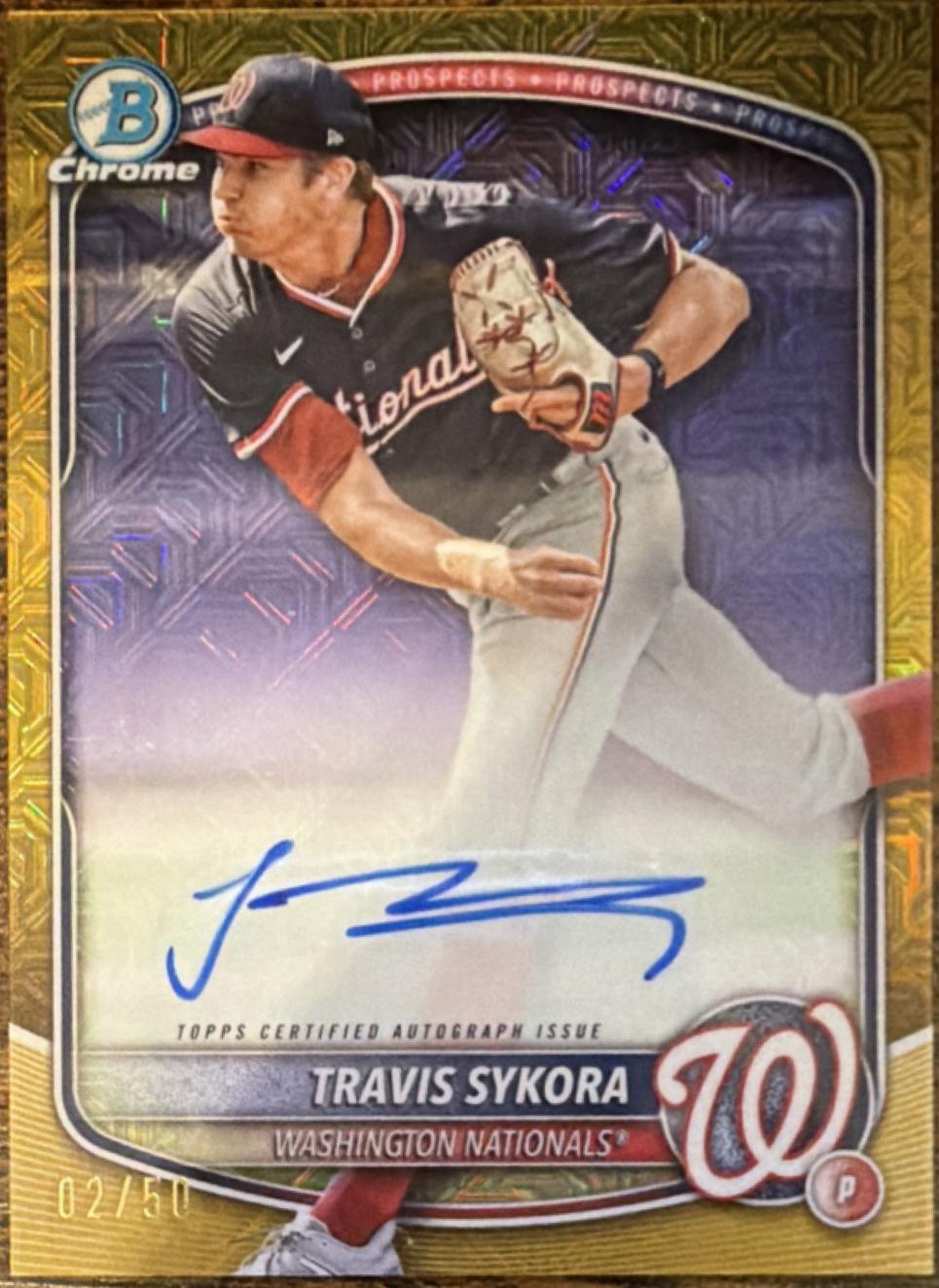 Travis Sykora [Gold Mega Refractor] #BMA-TS