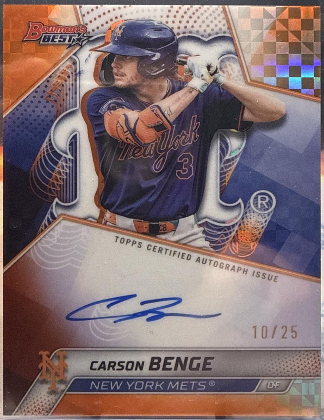 Carson Benge [Orange X-Fractor] #B25-CBE