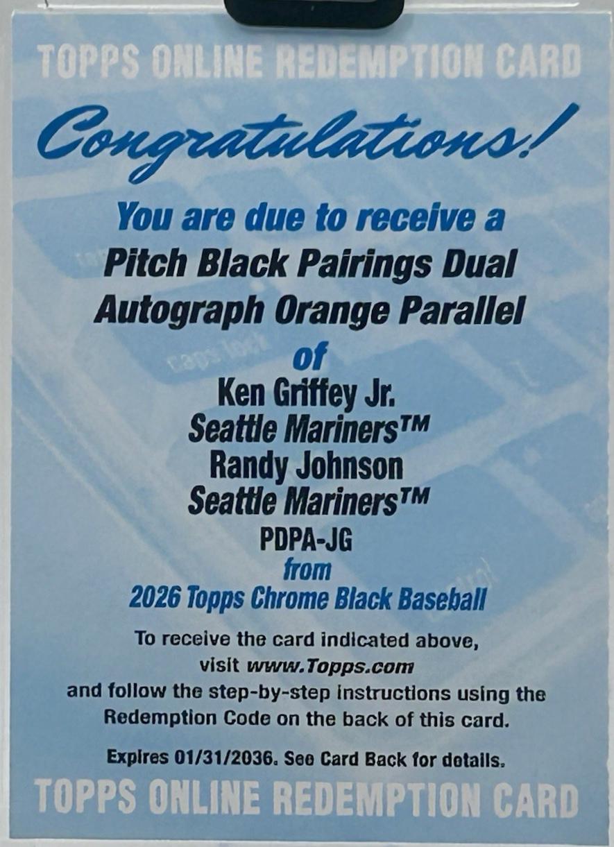 Ken Griffey Jr. / Randy Johnson [Orange] #PDPA-JG