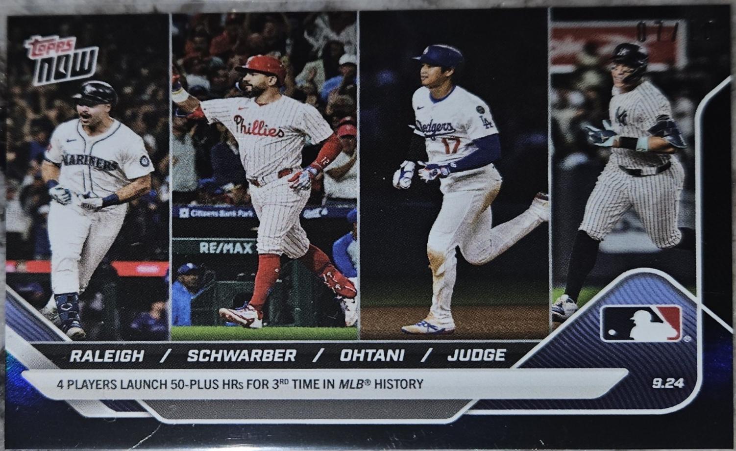 Cal Raleigh / Kyle Schwarber / Shohei Ohtani / Aaron Judge [Black Foil] #766