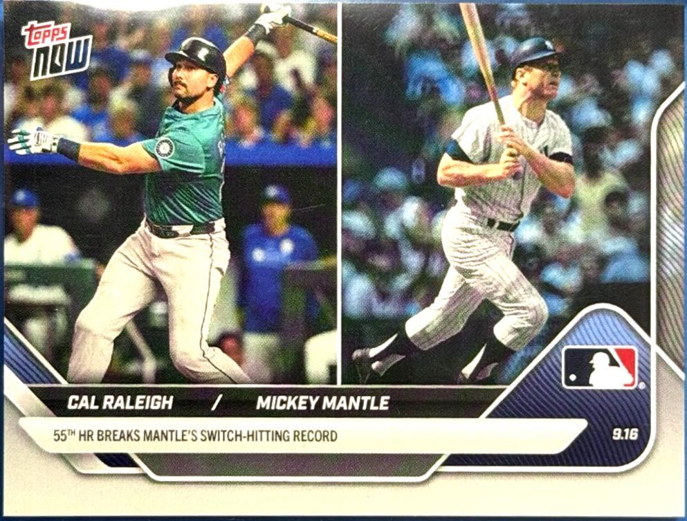 Cal Raleigh / Mickey Mantle [Black Foil] #719