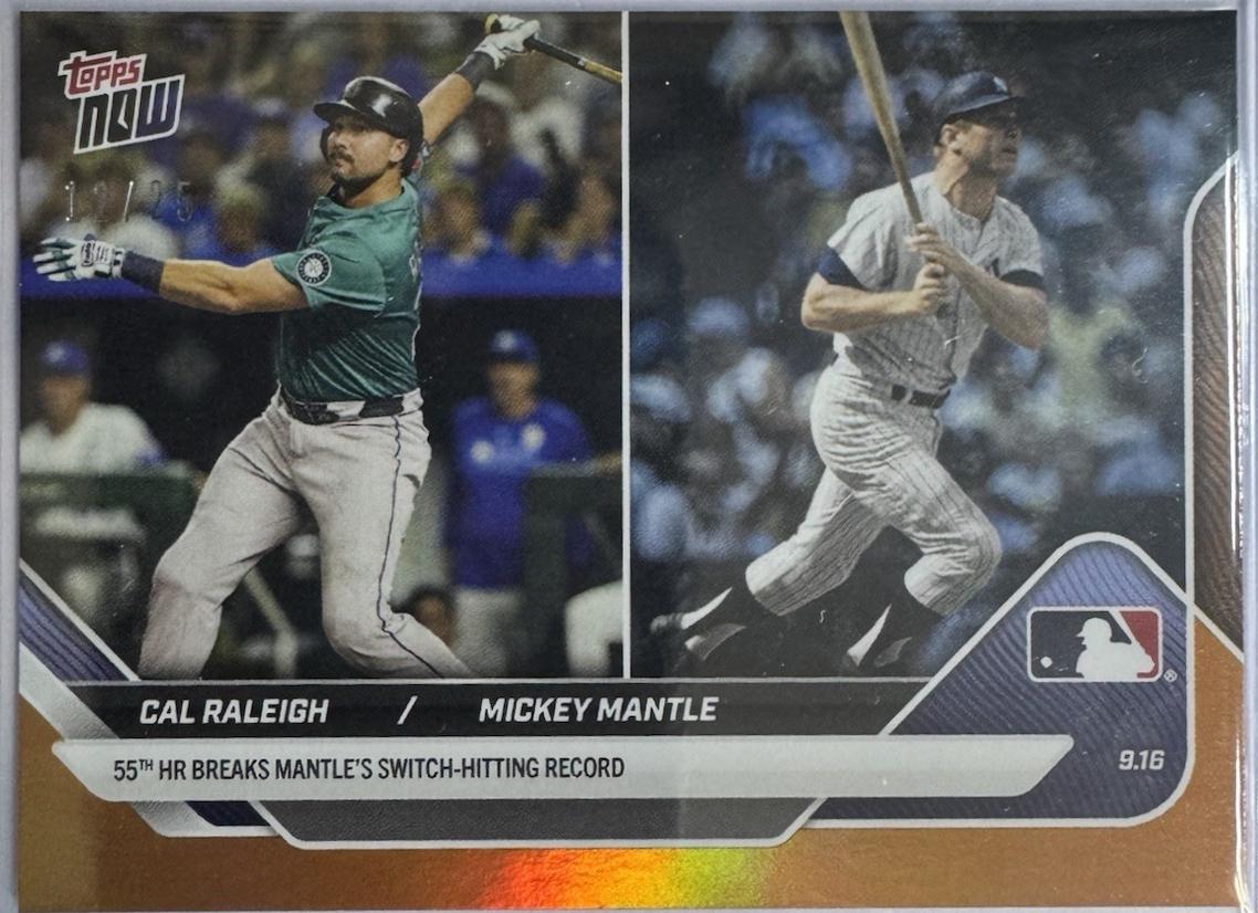 Cal Raleigh / Mickey Mantle [Orange Foil] #719
