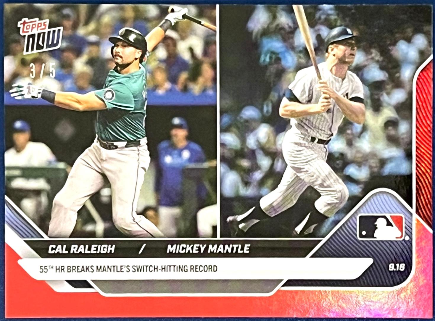 Cal Raleigh / Mickey Mantle [Red Foil] #719