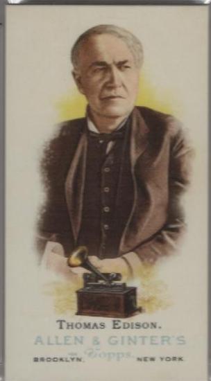 Thomas Edison [Mini Allen & Ginter Back] #337