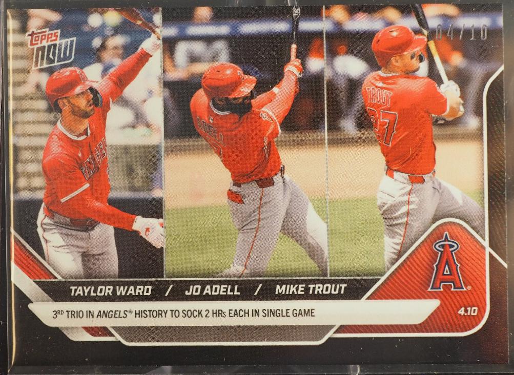 Taylor Ward / Jo Adell / Mike Trout [Black Foil] #55