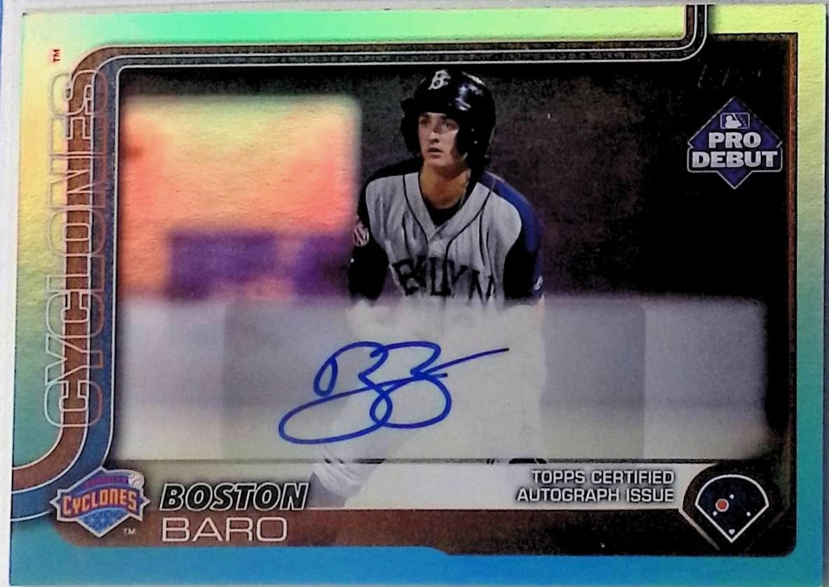Boston Baro [Aqua Foil Autograph] #PD-98