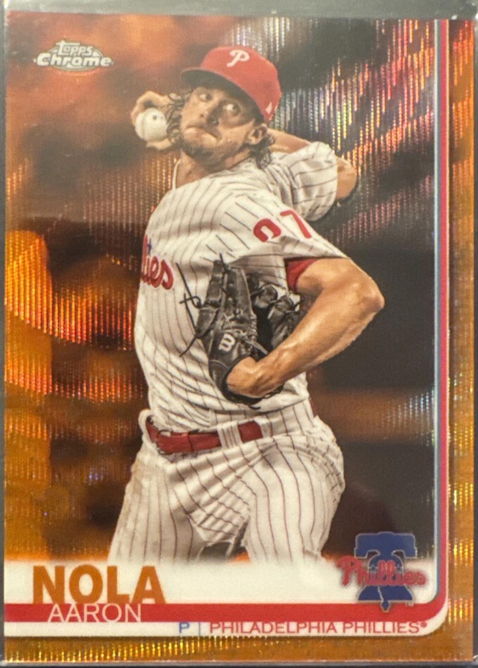 Aaron Nola [Orange Wave Refractor] #176