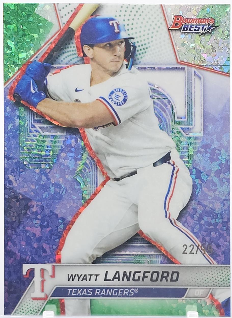 Wyatt Langford [Green Mini-Diamond Refractor] #63