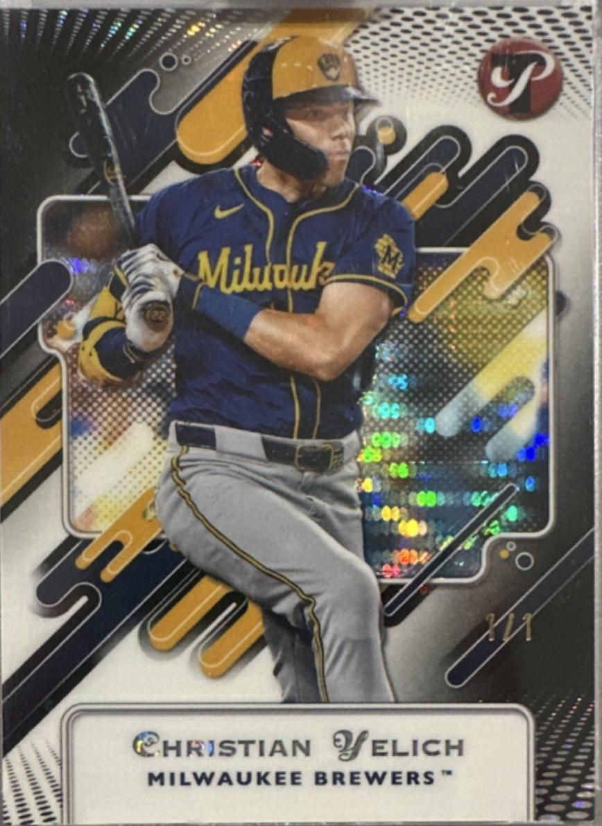 Christian Yelich [Encased Black Refractor] #123