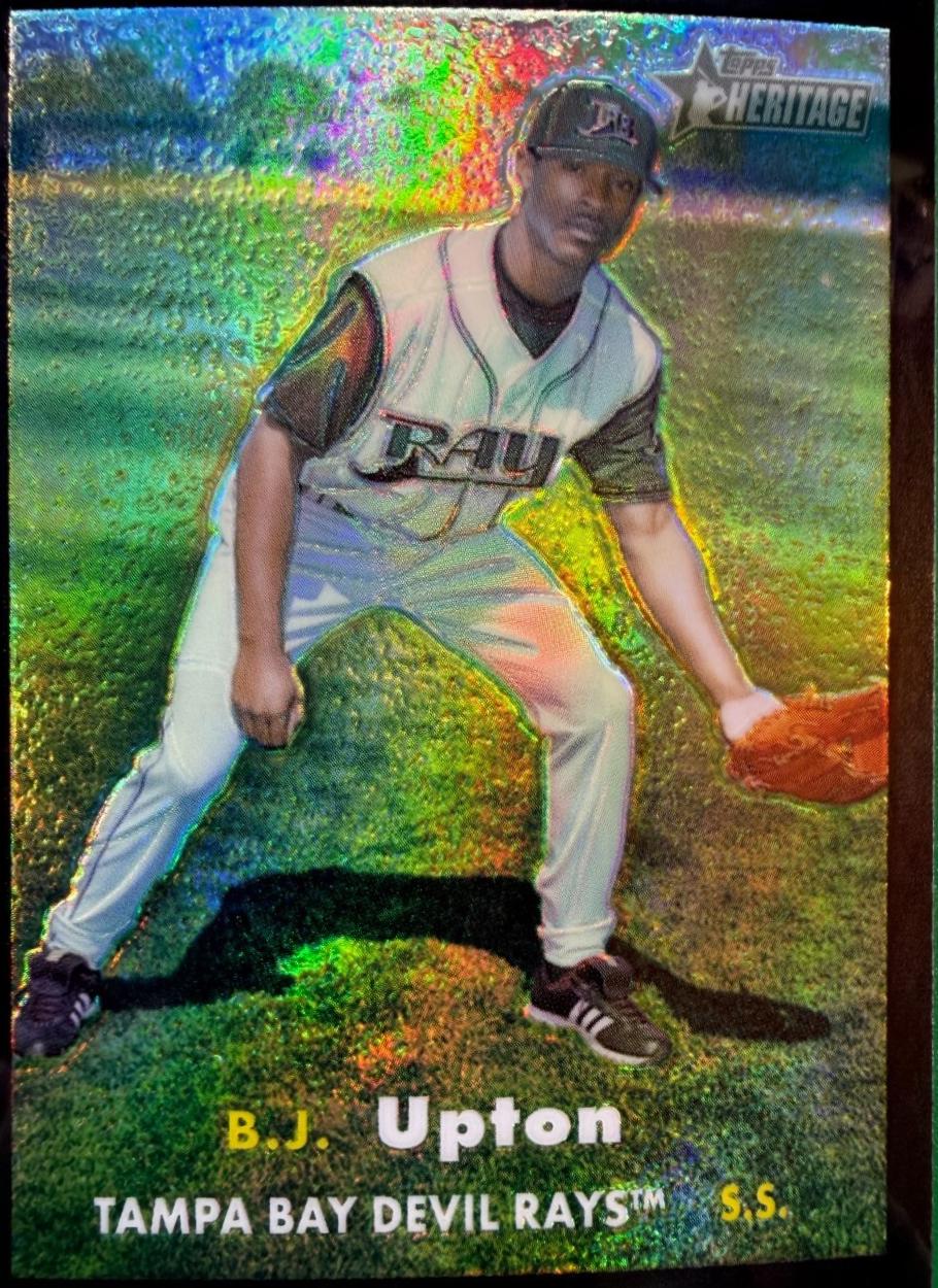 B. J. Upton [Chrome Black Refractor] #106