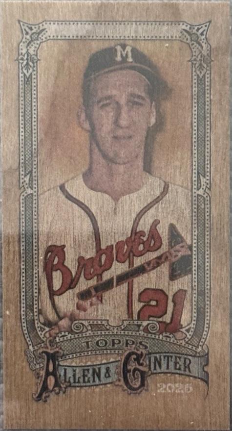 Warren Spahn [Wood Mini] #33