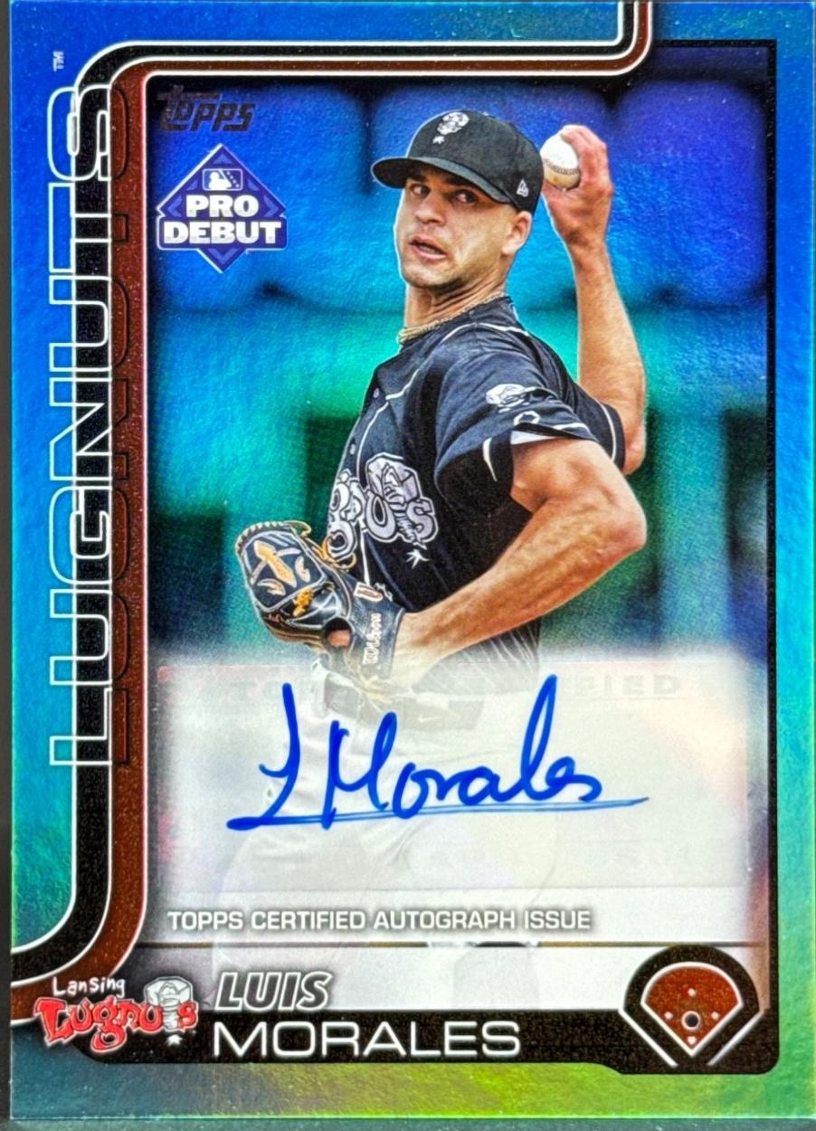Luis Morales [Aqua Foil Autograph] #PD-76