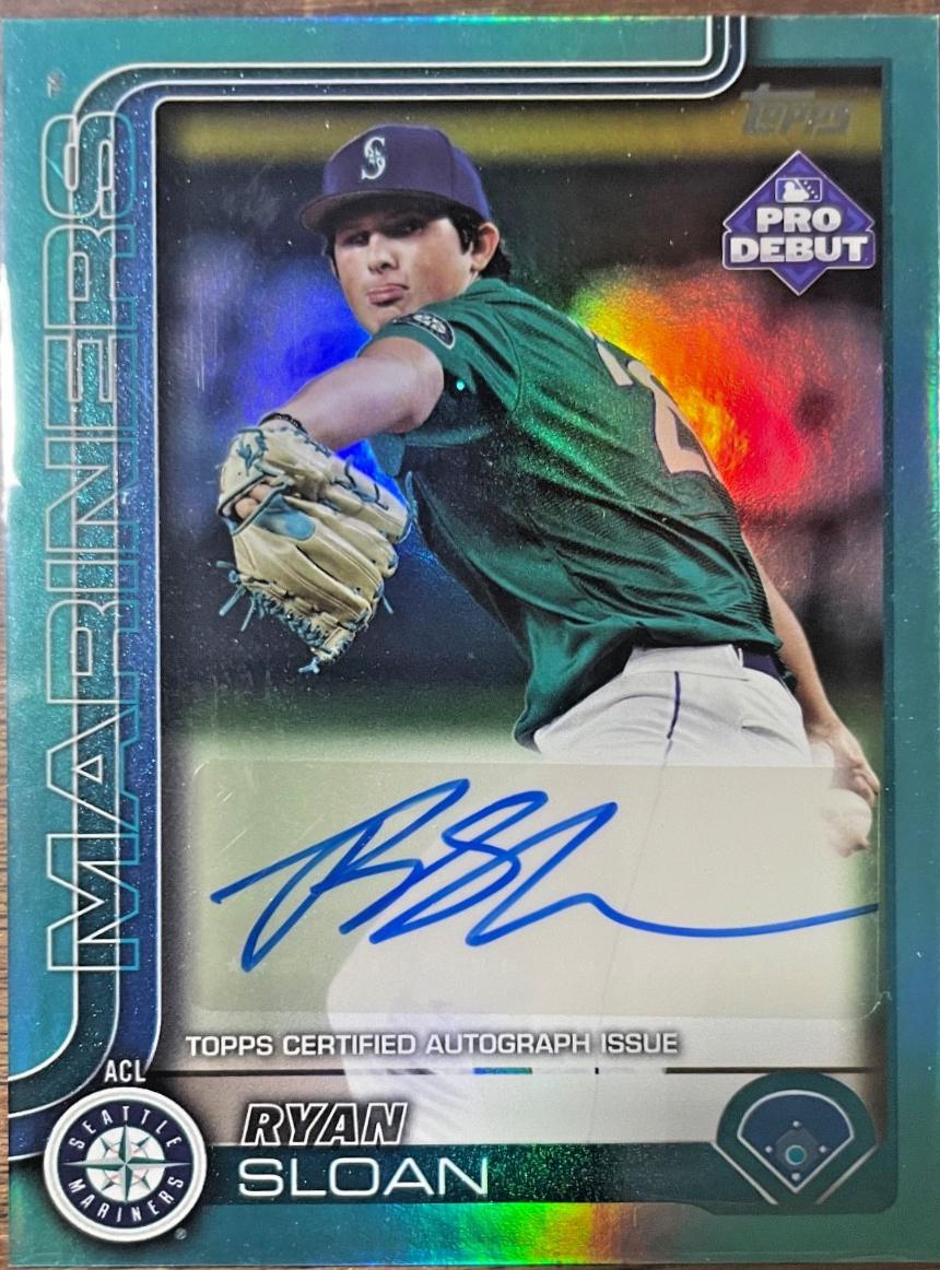 Ryan Sloan [Aqua Foil Autograph] #PD-48