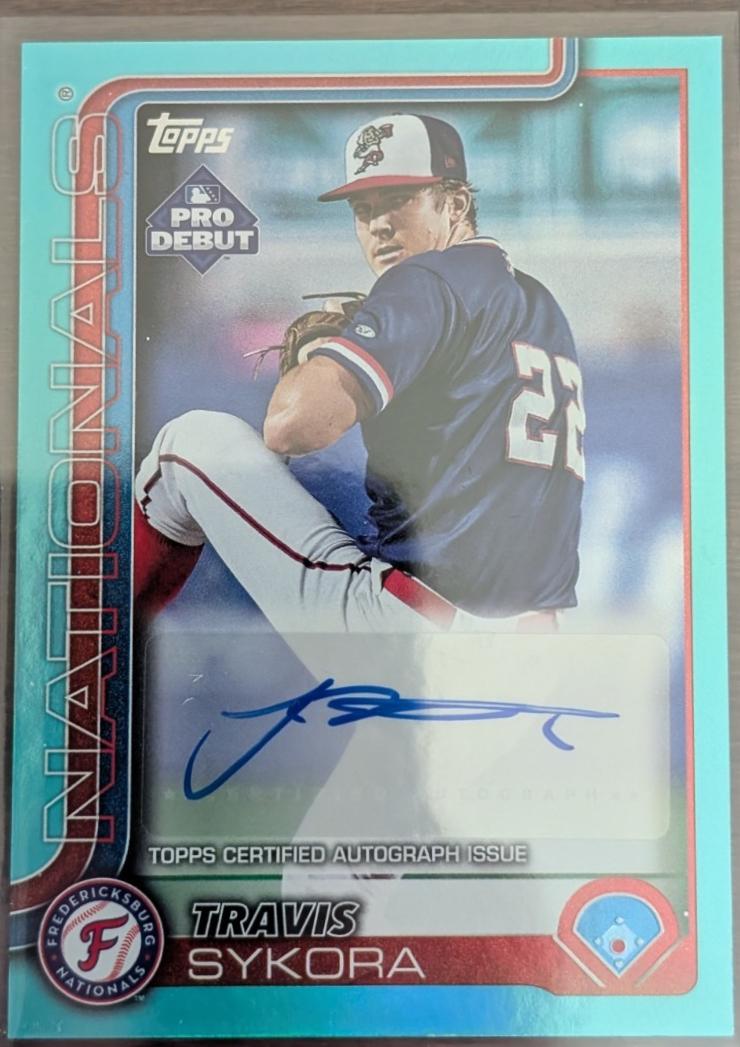 Travis Sykora [Aqua Foil Autograph] #PD-8