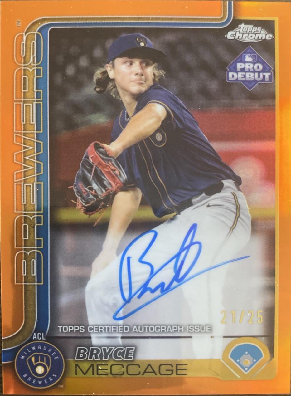 Bryce Meccage [Orange Lava Refractor Autograph] #PDC-38