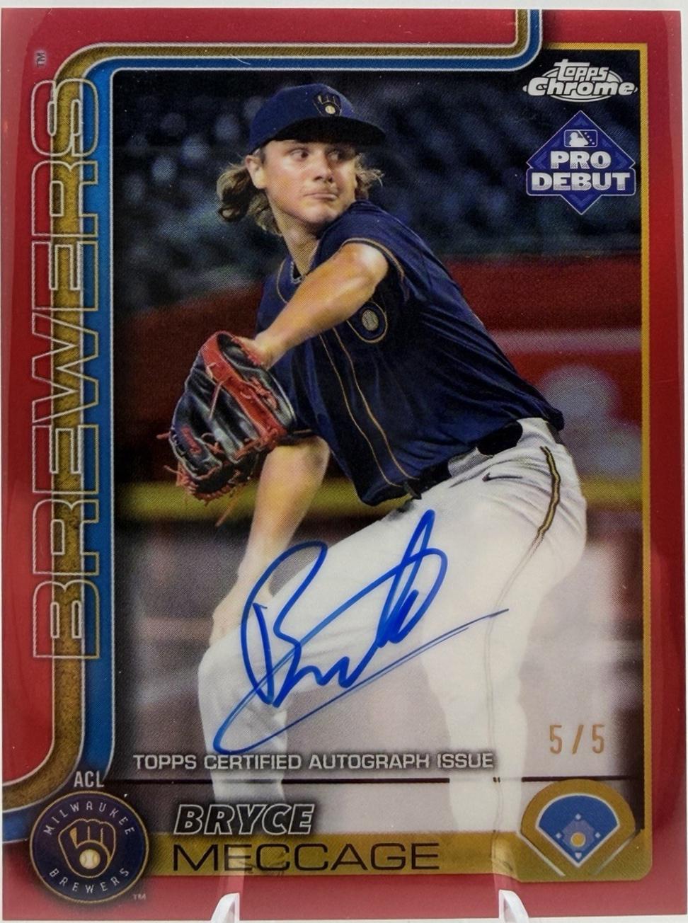 Bryce Meccage [Red Refractor Autograph] #PDC-38