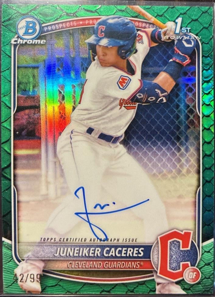 Juneiker Caceres [Reptilian Green Refractor] #CPA-JUC