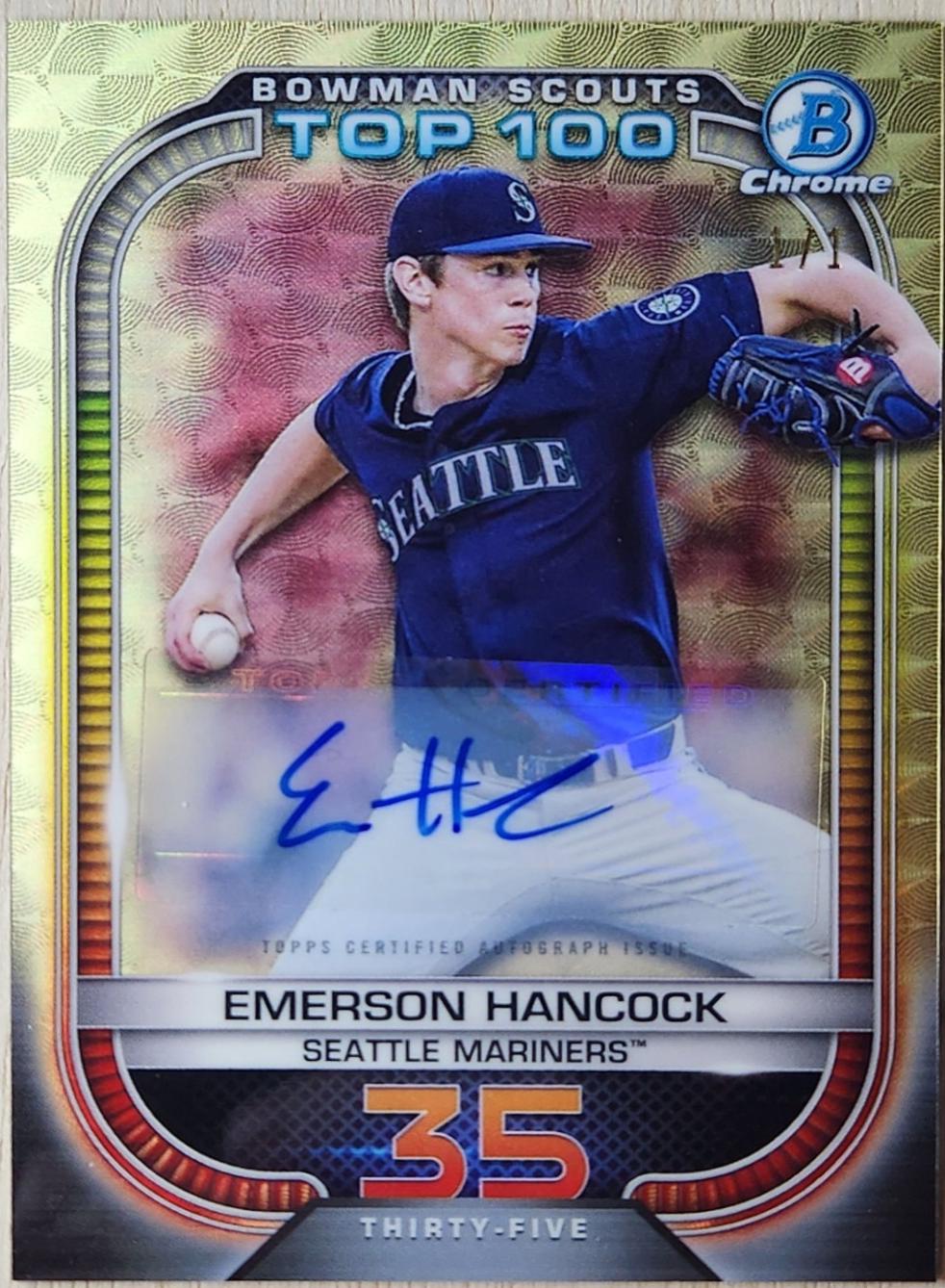 Emerson Hancock [Superfractor Autograph] #BTP-35