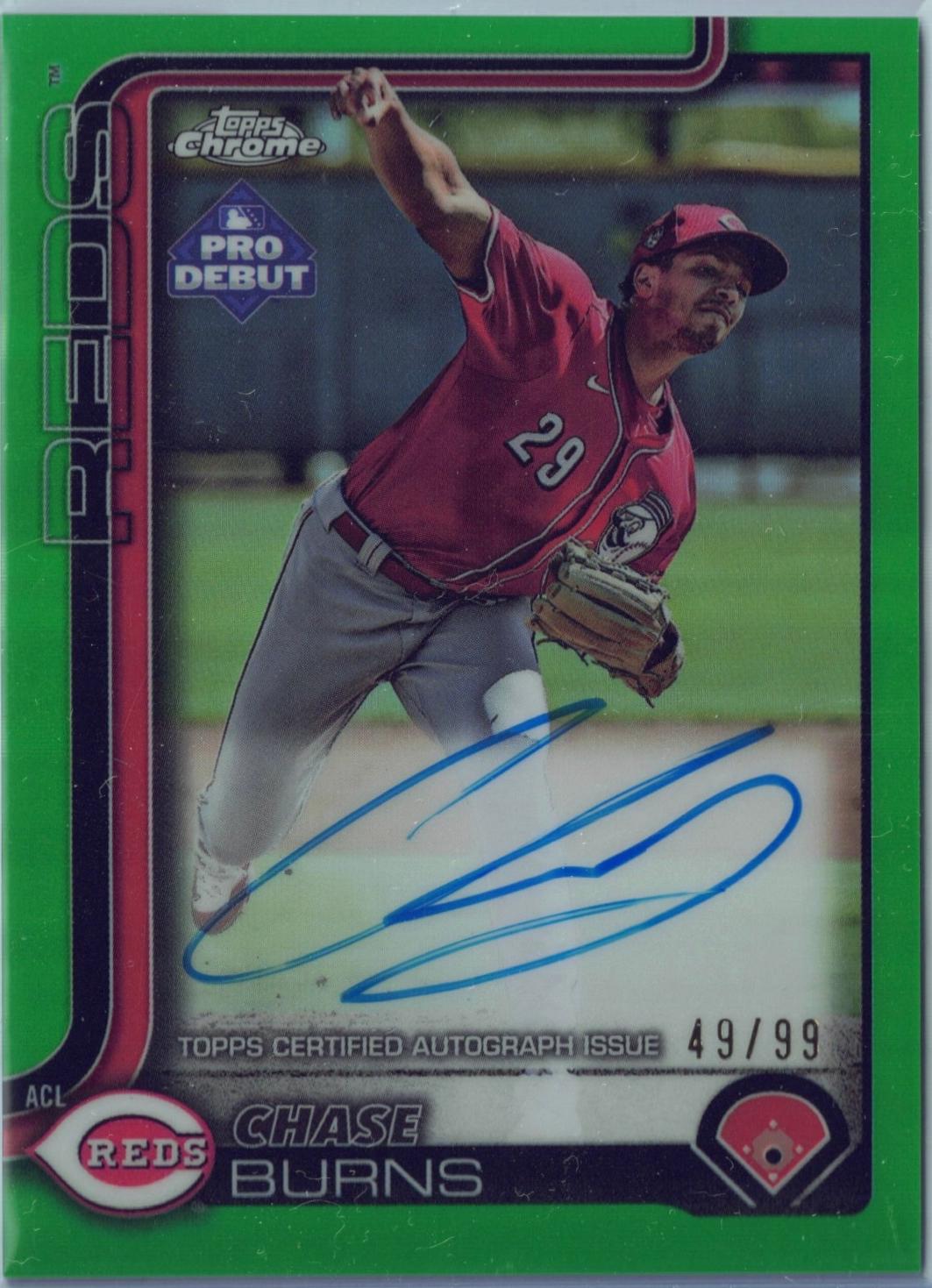 Chase Burns [Green Refractor] #PDC-169