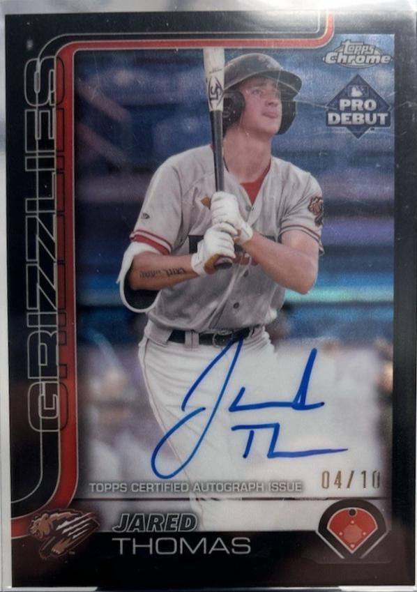 Jared Thomas [Black Refractor Autograph] #PDC-27