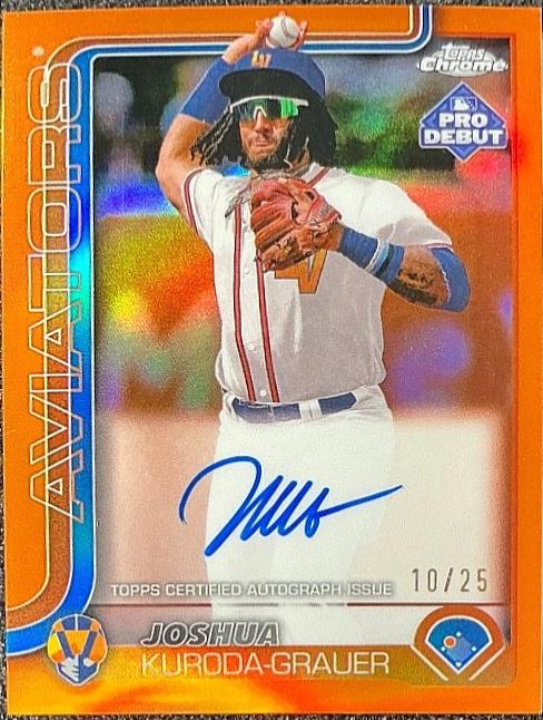 Joshua Kuroda-Grauer [Orange Lava Refractor Autograph] #PDC-35