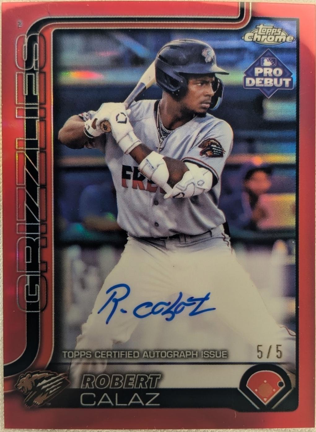 Robert Calaz [Red Refractor Autograph] #PDC-77