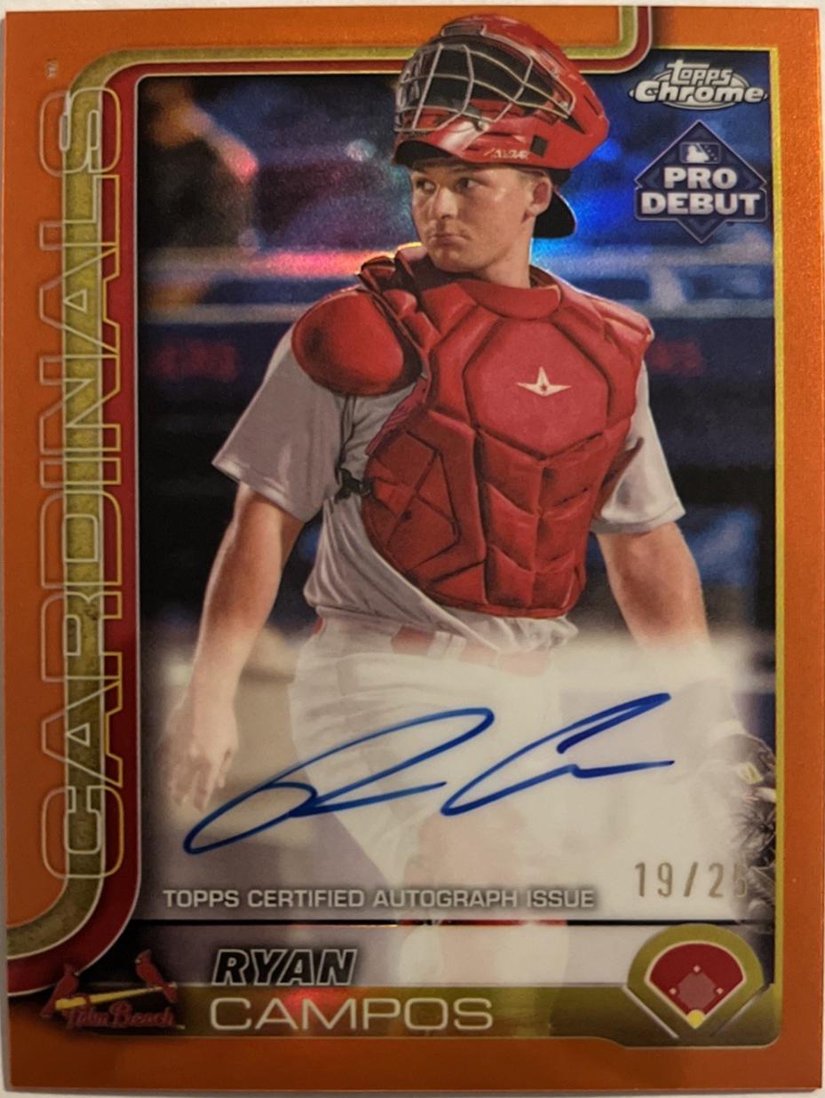 Ryan Campos [Orange Lava Refractor Autograph] #PDC-141