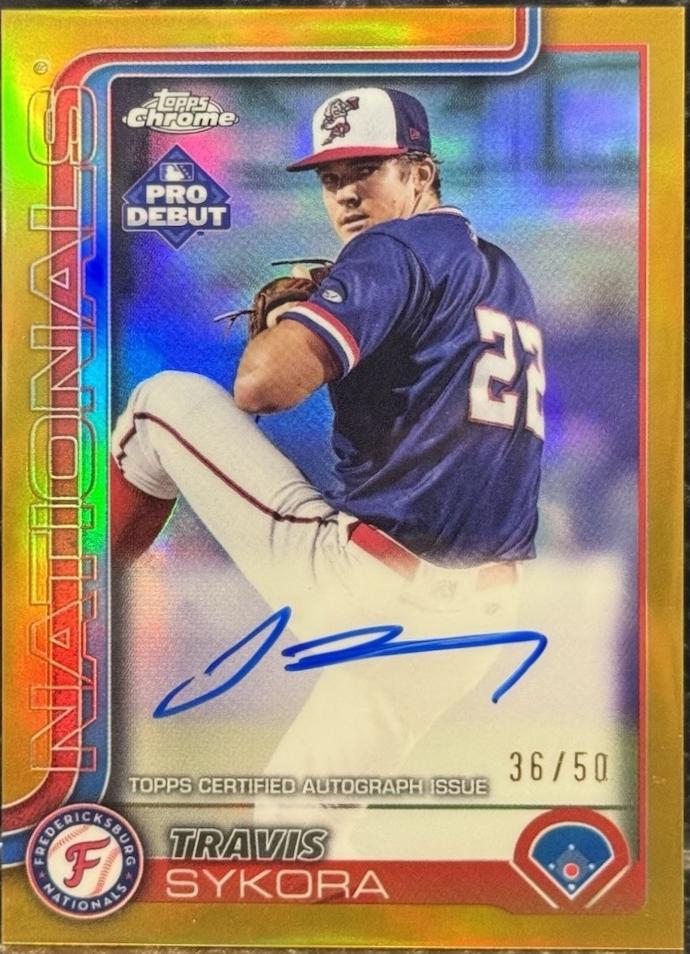 Travis Sykora [Gold Refractor Autograph] #PDC-8