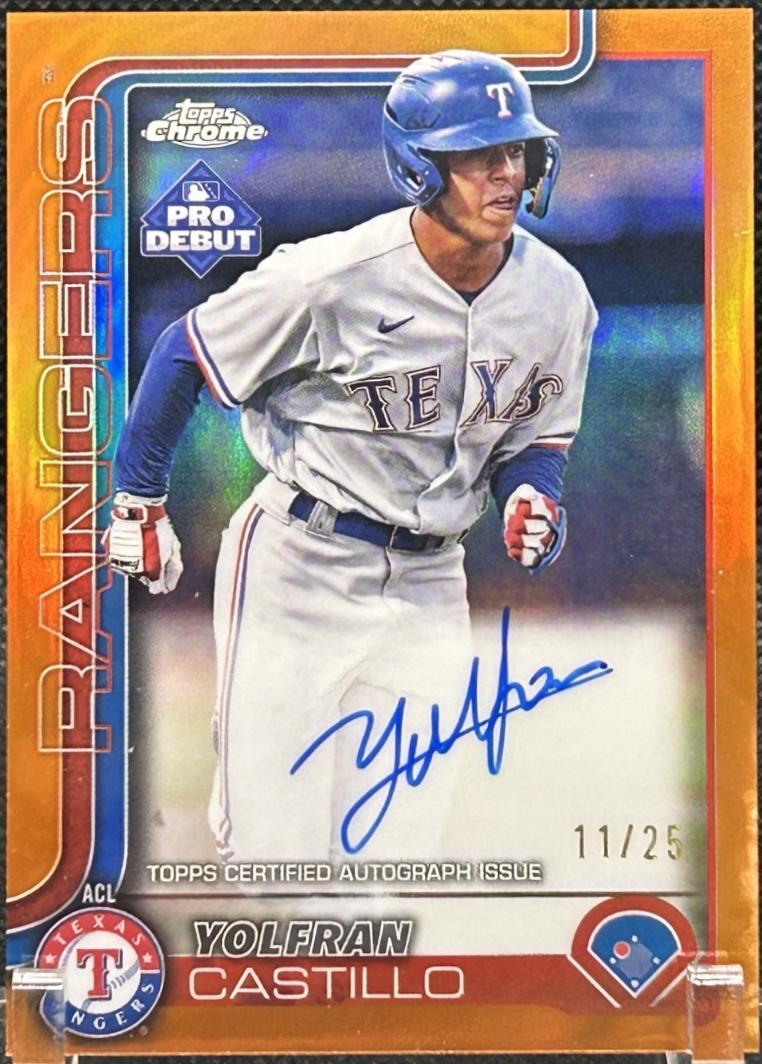 Yolfran Castillo [Orange Lava Refractor Autograph] #PDC-51