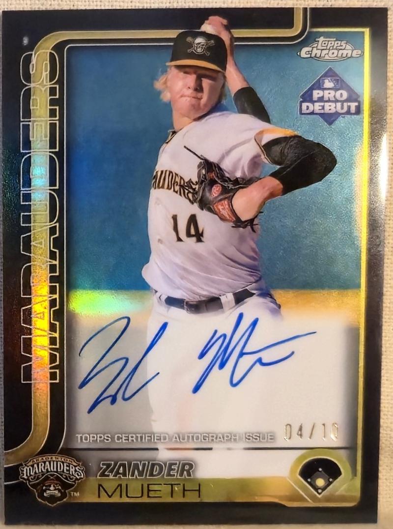 Zander Mueth [Black Refractor Autograph] #PDC-120