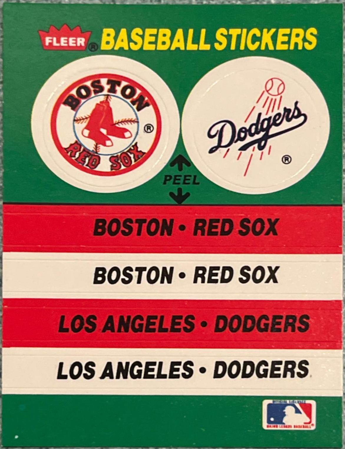 Boston Red Sox - Los Angeles Dodgers Team Sticker