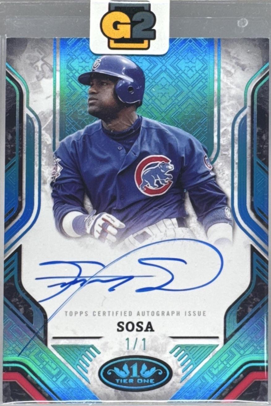 Sammy Sosa [Holo Platinum Blue Foil] #PPA-SSO