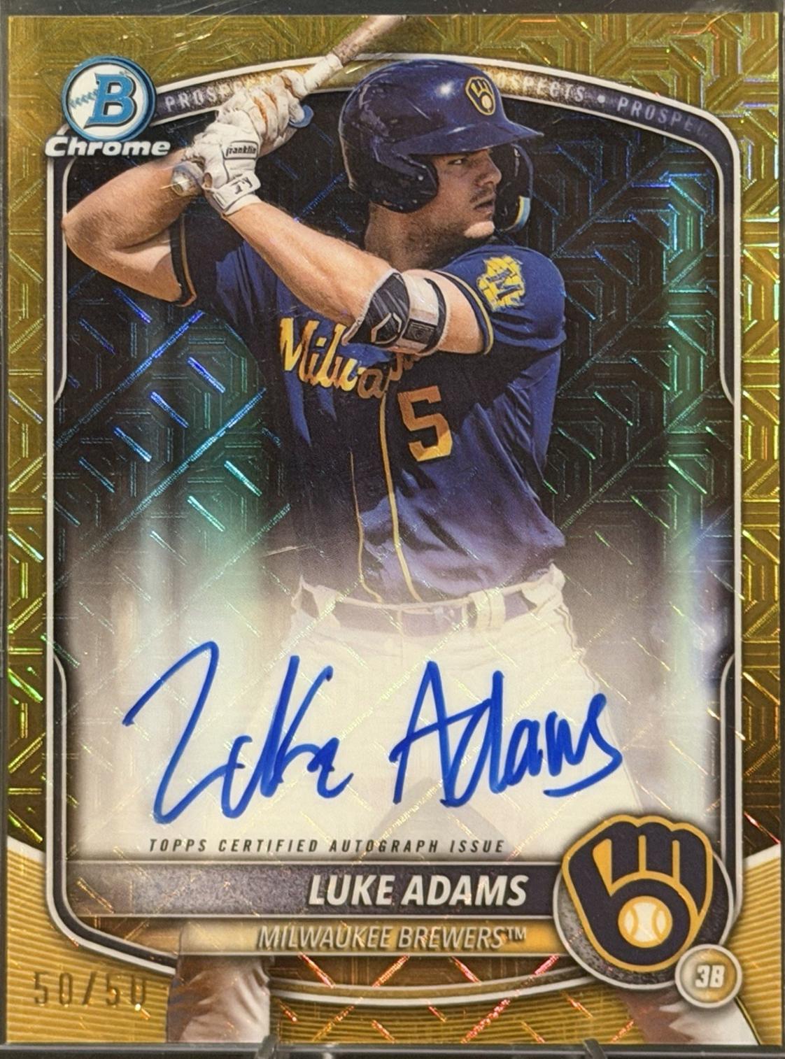Luke Adams [Gold Mega Refractor] #BMA-LAD