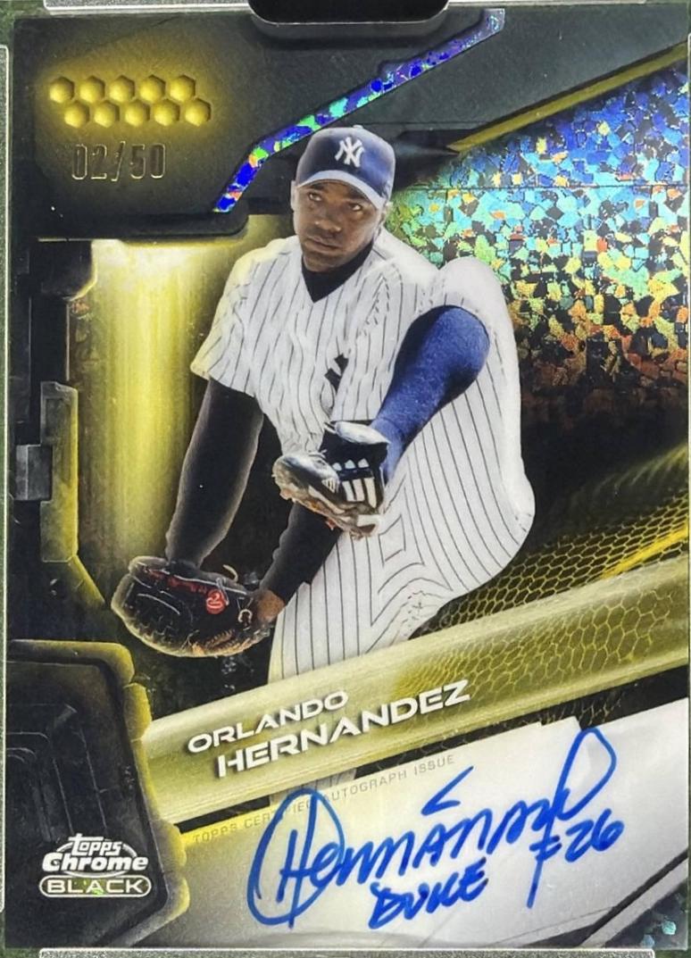 Orlando Hernandez [Gold Mini-Diamond Refractor] #CBA-OH