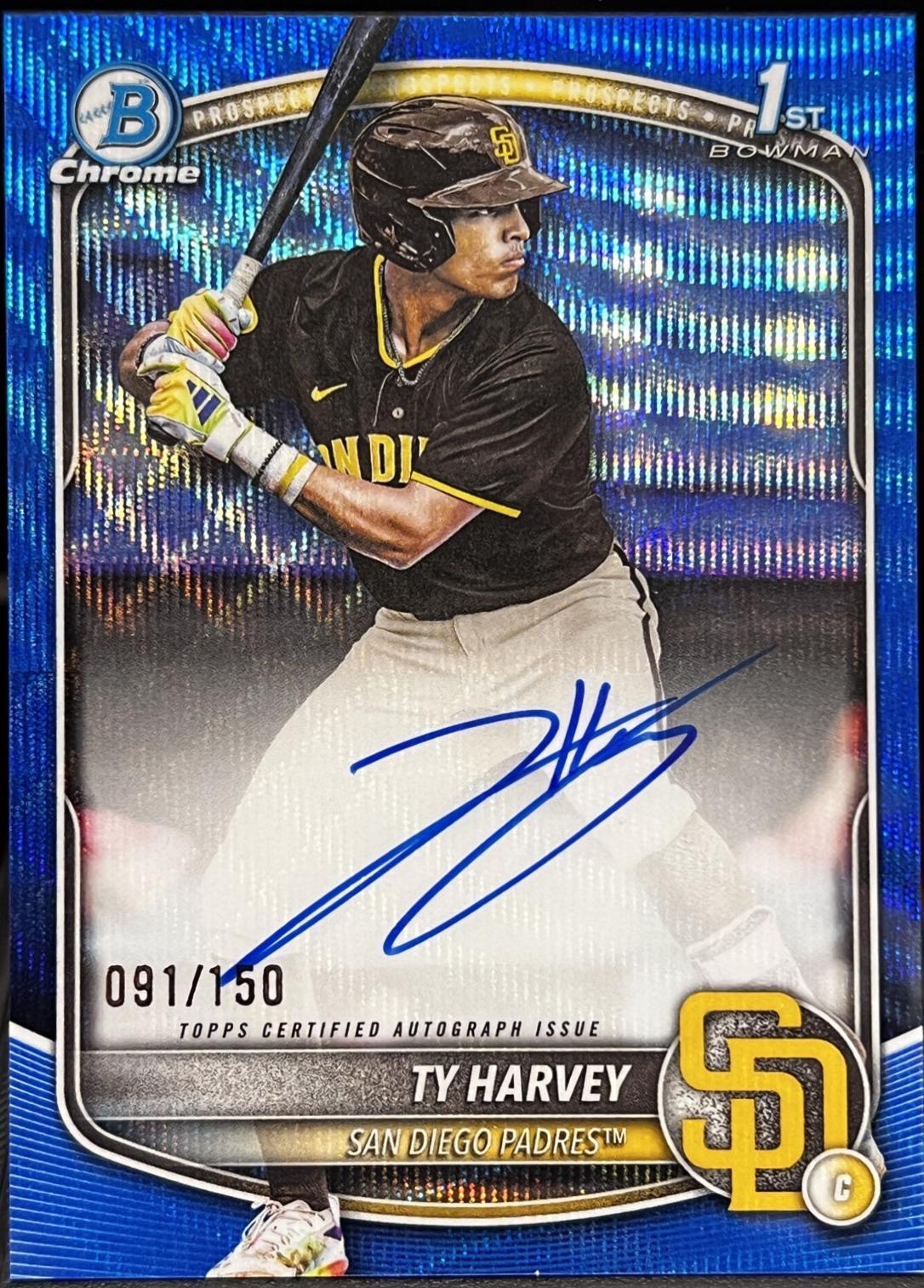 Ty Harvey [Blue Wave Refractor] #CPA-TH