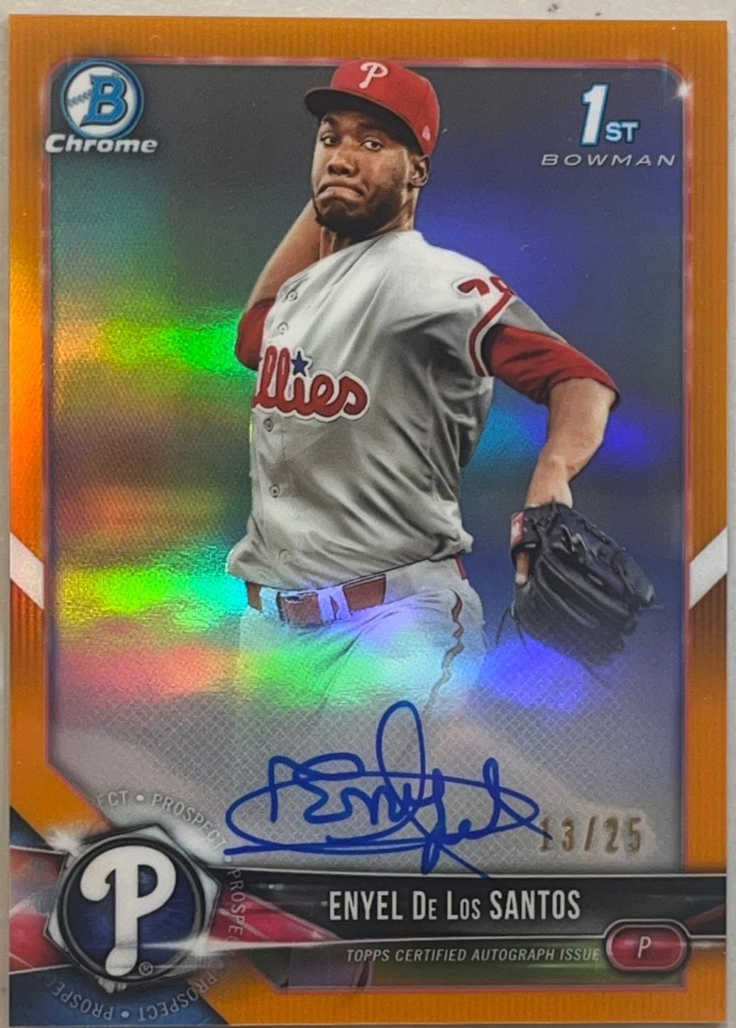 Enyel De Los Santos [Orange Refractor] #BCPA-EDL
